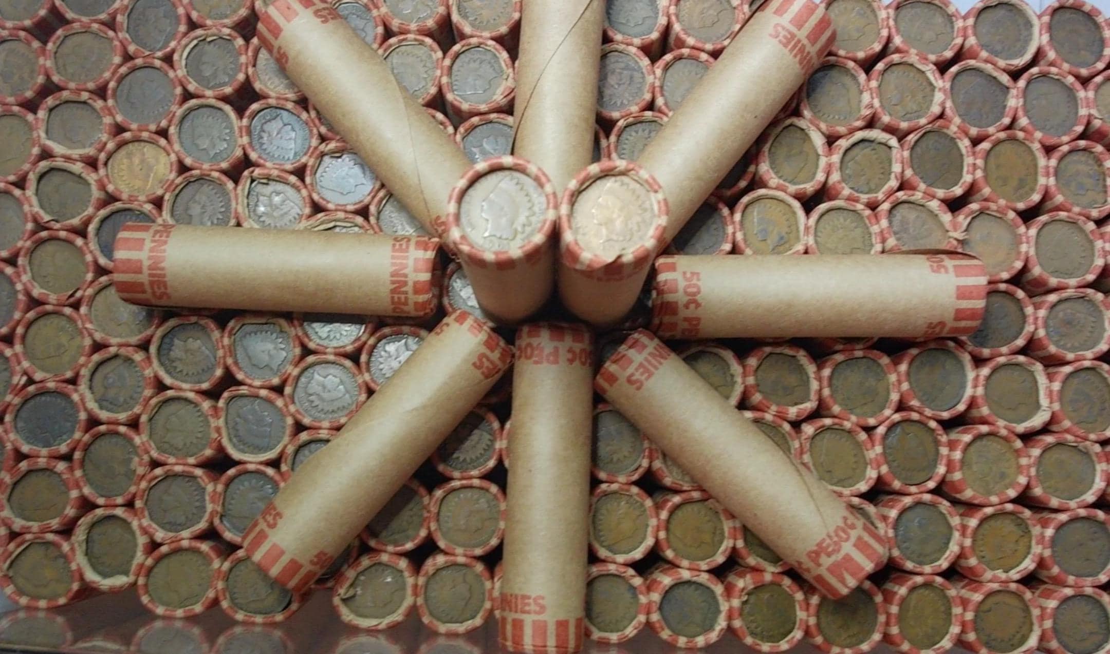 Sealed Wheat Penny Rolls w/ Indian Ender from Estate Purchase! RARE!