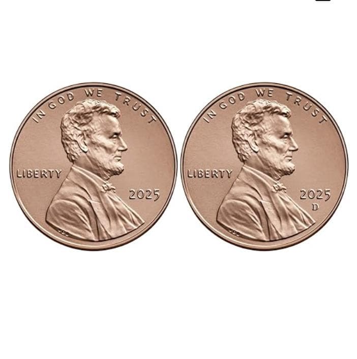 2025 P&D Penny BU Set, Last Pennies To Ever Be Made, Shiny, Quality, BU....