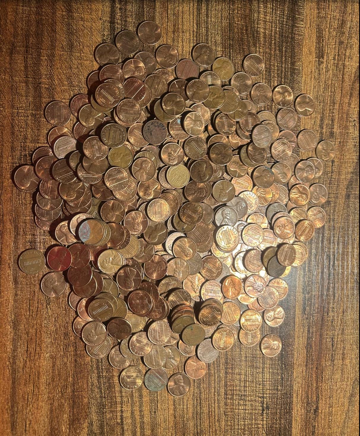 5,000 (35 lbs) Pre 1982 95 percent Pure Lincoln Memorial Pennies! Wheat, Uncirculated, Canadian, & Foreign Possible!!