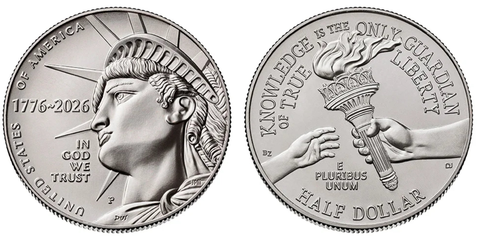 2026 P & D Half Dollar Set. Uncirculated, BU, protected in plastic flip