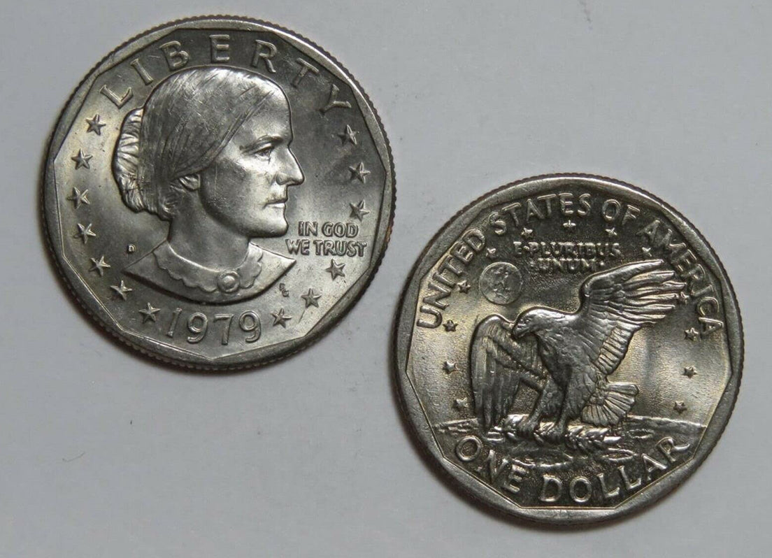 1979-D Susan B. Anthony Dollar Coin | Circulated Condition | Protective Plastic Flip