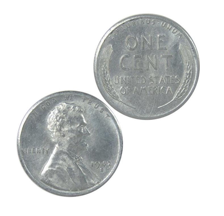 P & D Set! Average to Fine Condition 1943 Lincoln Wheat Cents! Wartime Pennies.