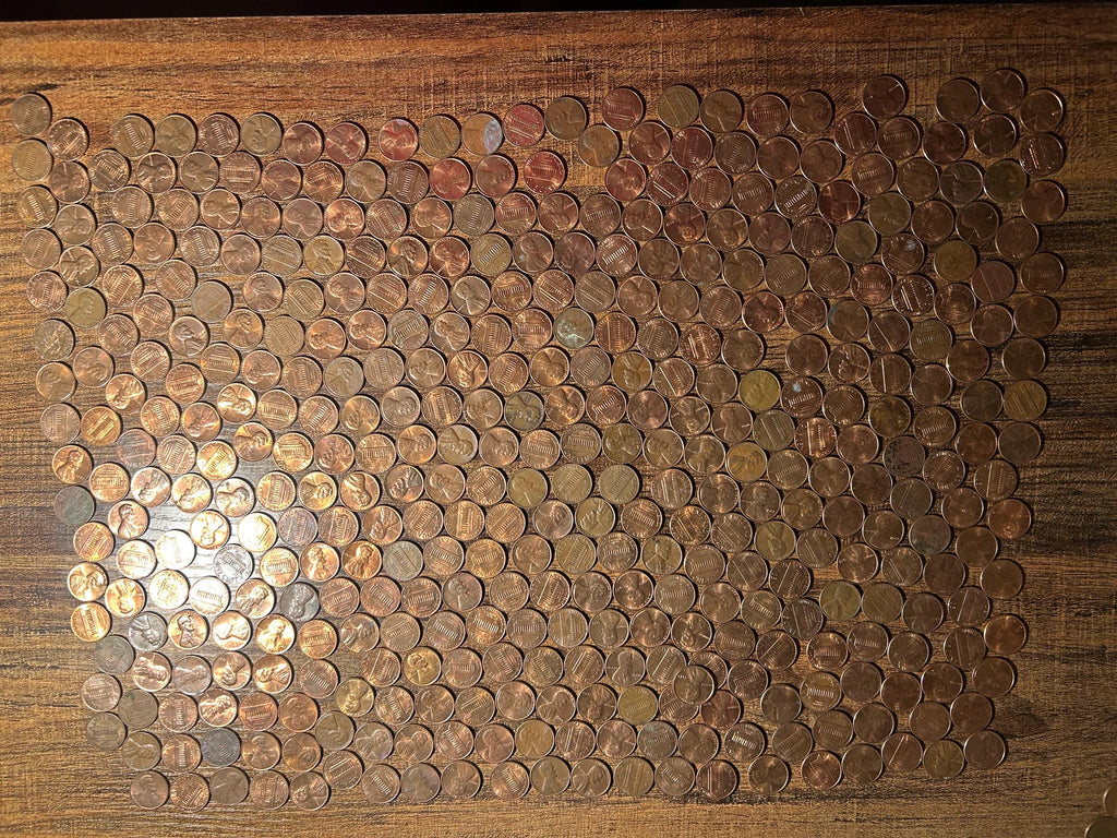 2 Lb bag LOW GRADE! Pre-1982 Copper Pennies: 95 percent Pure Lincoln Memorial Pennies! Wheat, Uncirculated, Canadian, & Foreign Possible!!